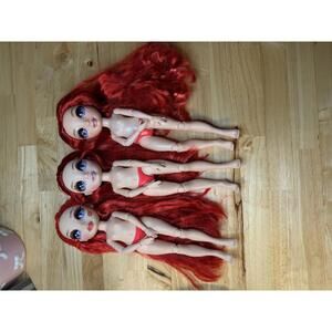 Rainbow High Ruby Anderson Doll Lot (3) – Nude/No Clothes – Red Hair
